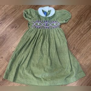 Handmade Oliver green corduroy dress